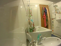 Jerking off to my sexy showering wife