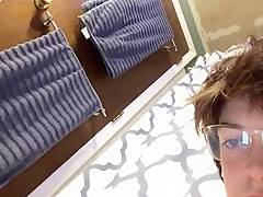 John Cums On The Bathroom Floor