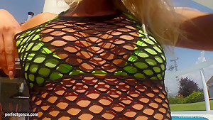 Jordan gets her pussy wet by masturbating with fingers and dildo at Give Me Pink