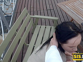 Juicy Leyla In Lovelace Thinks If Stepsister Is Old Enough To Smok