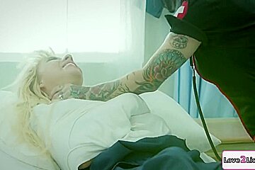 Kenzie Reeves, Joanna Angel And Big T - Patient Fingered Rough By Tattooed Nurse