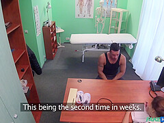 Kinky Nurse Helps Patient Cum Shot 1