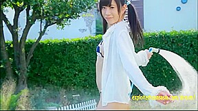 Kotora Mafune Appears In Her Debut Movie Teasing Hiding Her Pussy And Tits In The Garden Stripped Nude