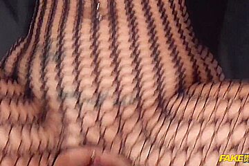 Kristof Cale And Kristy Black - A Chick In Sexy Fishnet Bodystocking Gets Nasty During A Driving Lesson