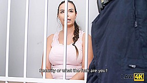 LAW4k Giving blowjob to corrupt security and having muff scored is fine for prisoner