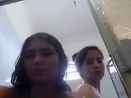 Latinas Taking Bath Together