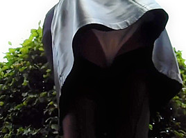 Leather Miniskirt Black Stockings 1