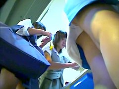 Leggy Asian erotic panty upskirt tease DTSH-028