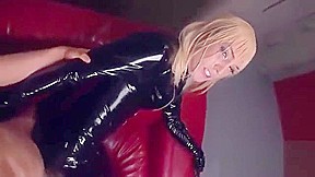 Lily Labeau Dominant Blonde In Pvc Catsuit