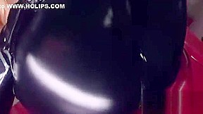 Lily Labeau Dominant Blonde In Pvc Catsuit