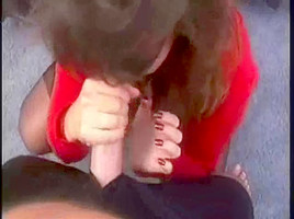 Lisa Aged in stockings screwed and milking wang