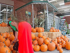 Longpussy Sheer Orange Skirt Tight Green Tee Heavy Piercings With Lights  Happy Fall!