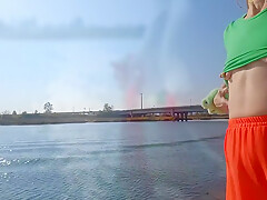 Longpussy Sheer Orange Skirt Tight Green Tee Heavy Piercings With Lights  Happy Fall!