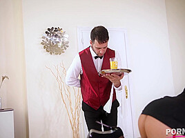 Lucky butler makes busty beauty Ania Kinski's naughtiest dreams come true GP946 - AnalVids