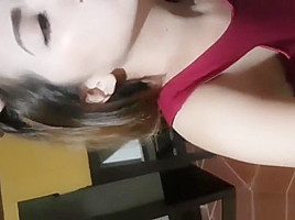 MY nasty Asian gf sucking and swallowing