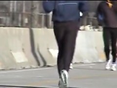 Marathoners are shaking their tight candid booties 08j