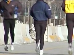 Marathoners are shaking their tight candid booties 08j