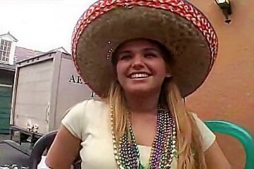 Mardi Gras pussy flashing
