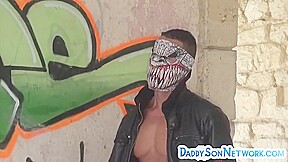 Masked Stud In Leather Jacket Fucks Bottom After Getting Bj