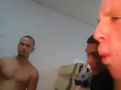 Masturbating twinks jizzing on dominated gay
