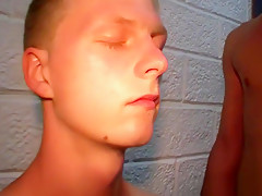 Masturbating twinks jizzing on dominated gay
