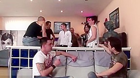 Matures get Gangbang and Bukkake