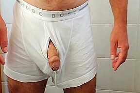 Me pissing on toilet in the morning