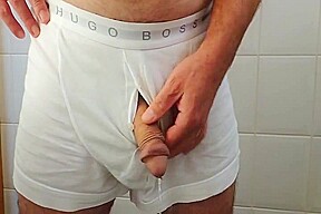 Me pissing on toilet in the morning