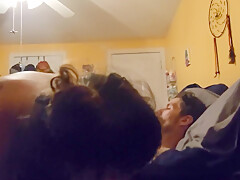 Milf Sucks Sits On Face And Rides To Get Cum On Her Big Tits