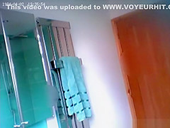 Milf caught in bathroom by