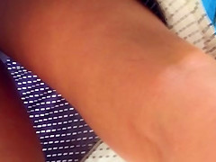 Milf upskirt picking flowers