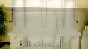Milking table babe sucks