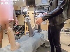 Miss A Uses Saddlestraps And A Few Huge Mr Hankeys Cocks To Get Sissies Ass In Shape