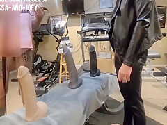 Miss A Uses Saddlestraps And A Few Huge Mr Hankeys Cocks To Get Sissies Ass In Shape