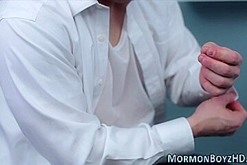 Mormon hunk masturbates