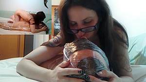 Mummified bf, huge tasty cumshot, facesitting, breath play