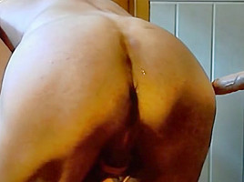 Nackedslave6 big balls squeezed dildo cumshot