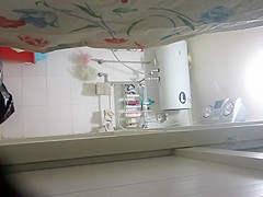 Naked Step sister in the shower