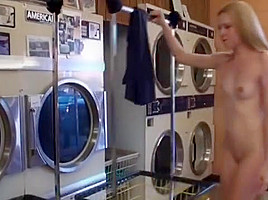 Naked in public laundromat