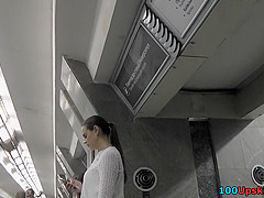 Nasty upskirting clip shows amazing skinny ass