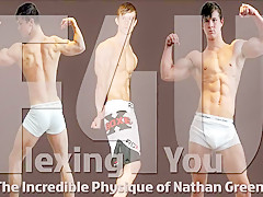Nathan flexing nude