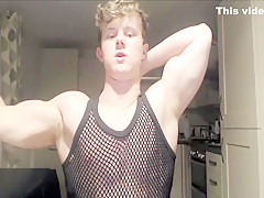Nathan flexing nude
