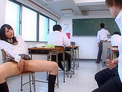 Naughty Asian teen 18+ Ayumi Kurebayashi masturbates in public