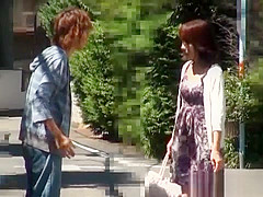 Naughty Japanese Milf Gives Handjob In The Car