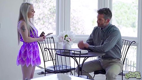 Naughty Stepdaughter Haley Blows And Bangs Stepdad Mike