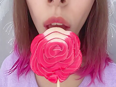 Naughty Stepsister Sucks A Lollipop And Show Her Long Hot Sexy Tongue