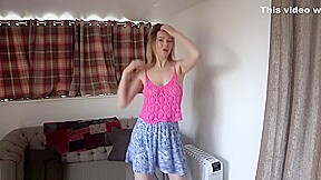 Nicky Phillips Dancing Braless in A Pink Tank Top