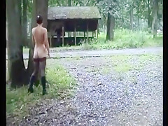 Nue Avec Un Sur Une Air Dautoroute
