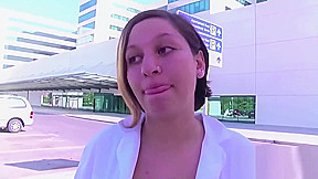 Nurse getting her dose of DICK after leaving the hospital
