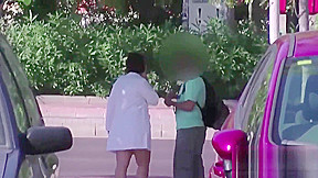 Nurse getting her dose of DICK after leaving the hospital